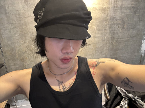 Skew Cap — 麻布報童帽穿搭