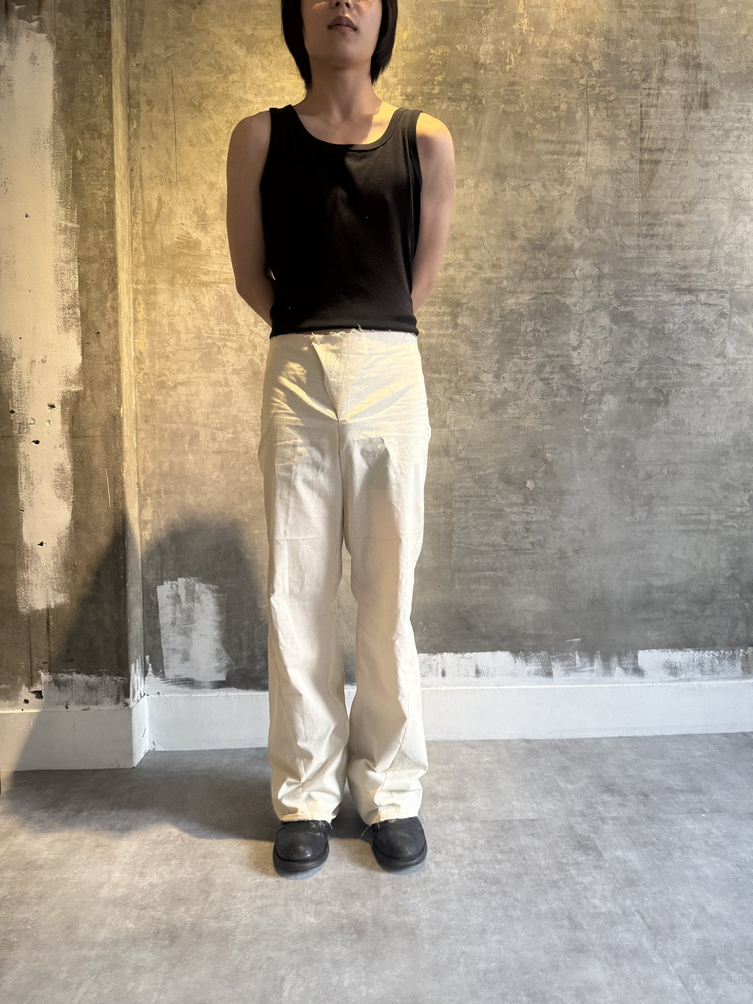 Splice Jeans — 拼接寬直筒褲側面